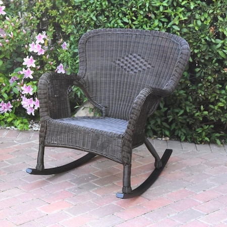 Propation Windsor Resin Wicker Rocker Chair, Espresso PR2419547